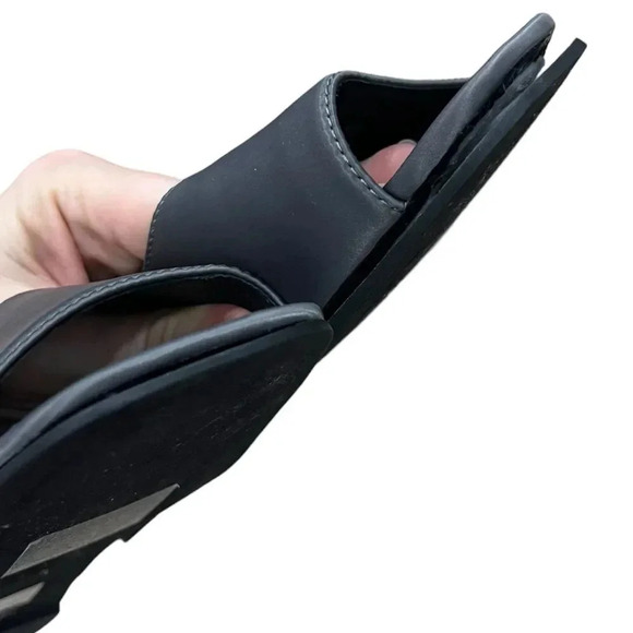 Jeffrey Campbell Gray Satin Open Toe Mules 8.5 - Picture 8 of 9